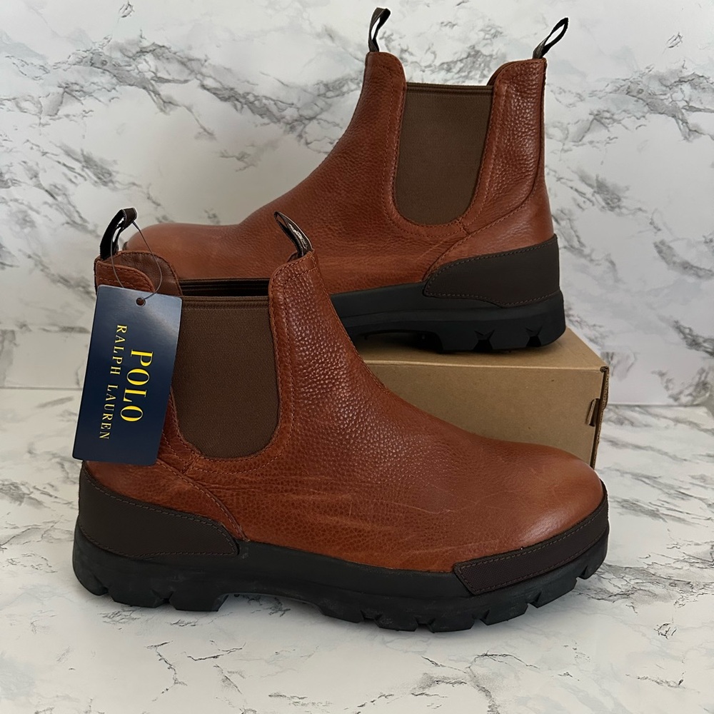 Polo Ralph Lauren Oslo Chelsea Chukka Ranger Leather Boots Brown Men’s Sizes